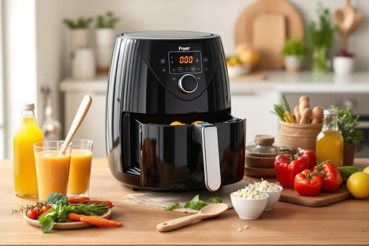 los alimentos y utensilios compatibles con una freidora de aire caliente